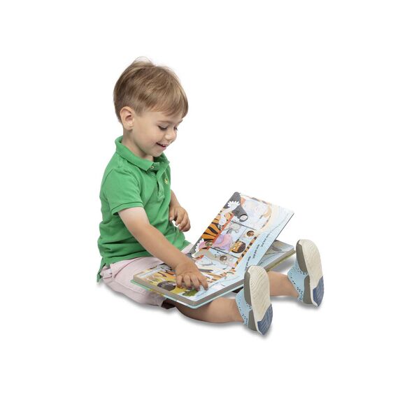 Poke-a-Dot: The Wheels on the Bus Wild Safari Board Book | Melissa & Doug