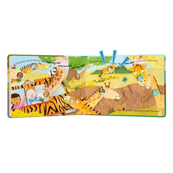 Poke-a-Dot: The Wheels on the Bus Wild Safari Board Book | Melissa & Doug