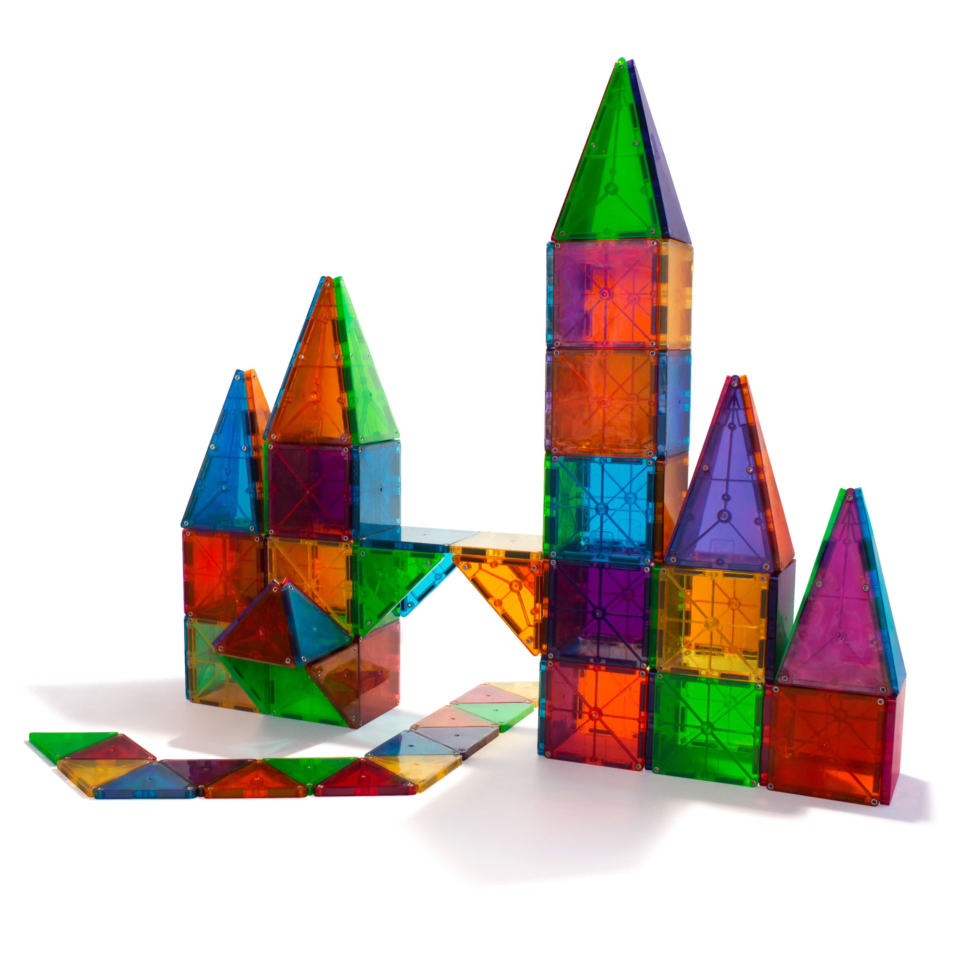 マグナタイルズ 200ピース Magna-Tiles CLEAR COLORS Magna Tiles Clear Colors Building Tiles – HUZZAH! Toys