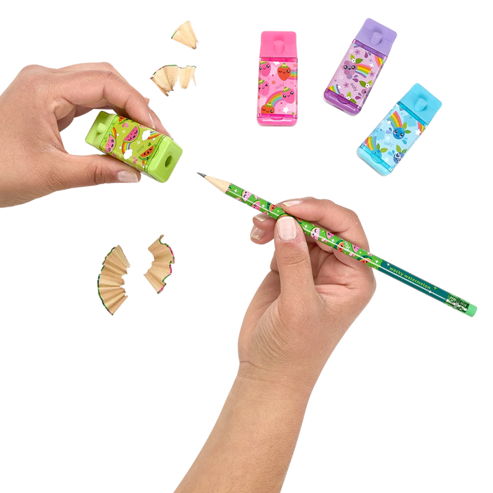 Lil' Juicy Box Scented Erasers + Sharpeners | OOLY