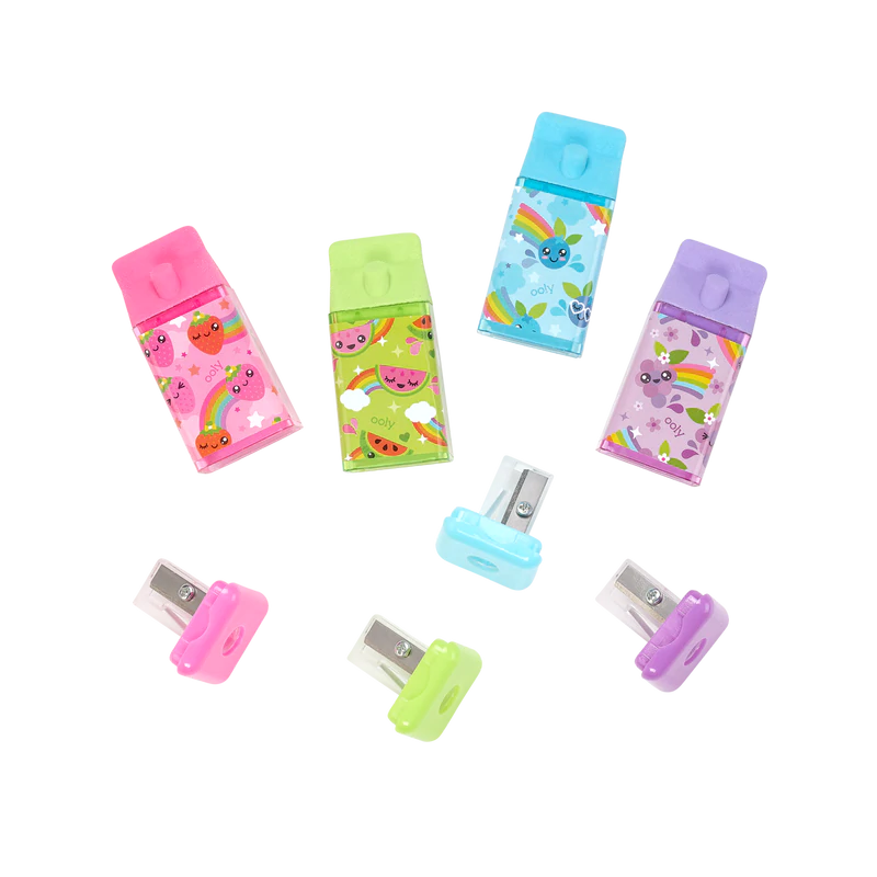 Lil' Juicy Box Scented Erasers + Sharpeners | OOLY