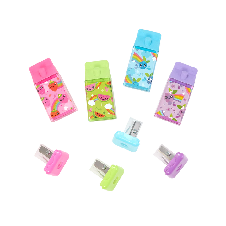 Lil' Juicy Box Scented Erasers + Sharpeners | OOLY