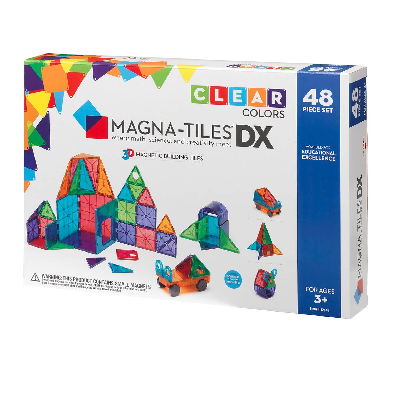Magna-Tiles® Clear Colors 48-Piece Deluxe Set - LOCAL PICK UP ONLY