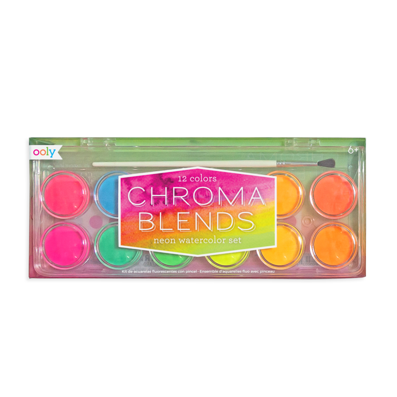 Chroma Blends Watercolor Paints - Neon 13pc Set | OOLY