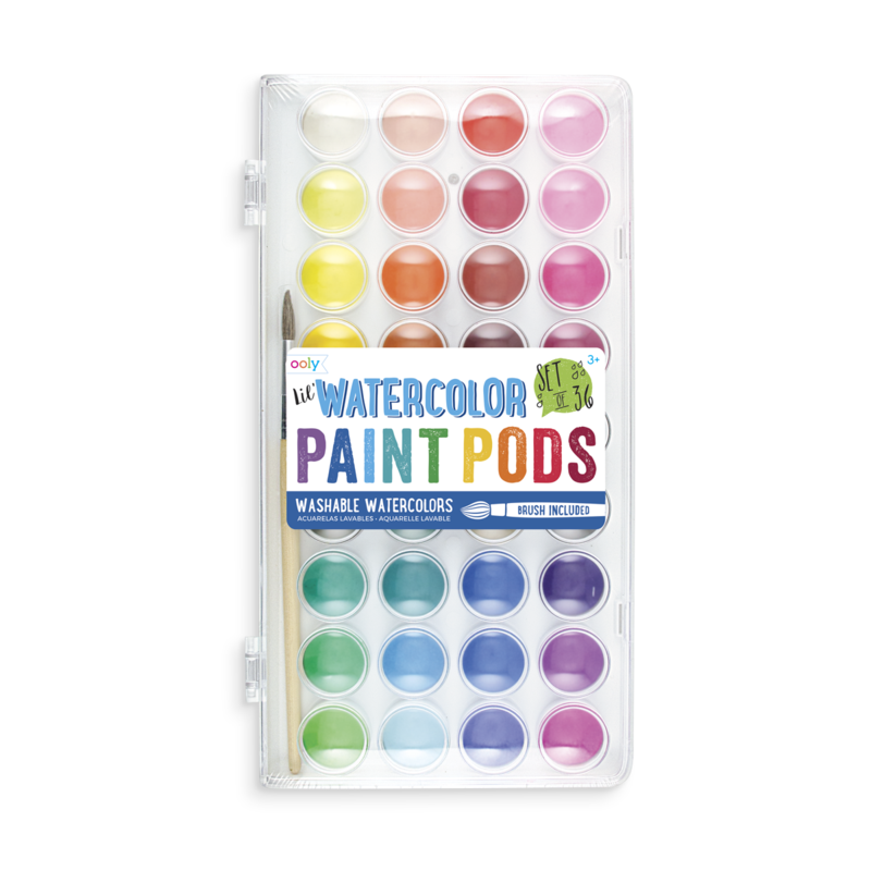Lil' Watercolor Paint Pods - 36 Pc Set | OOLY