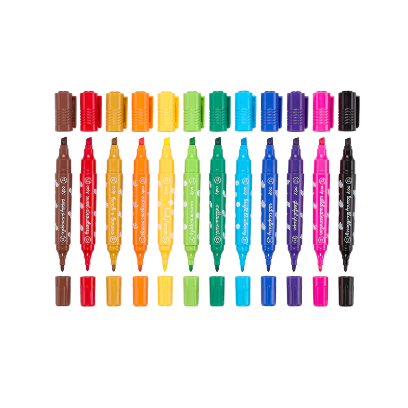 Yummy Yummy Chunky Scented Markers - Set of 12 | OOLY