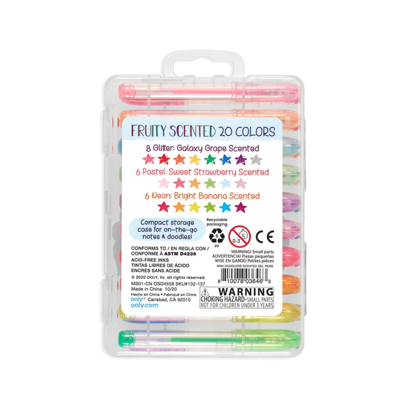 24 Fruit Scented Markers Washable Bright Assorted Colors Coloring