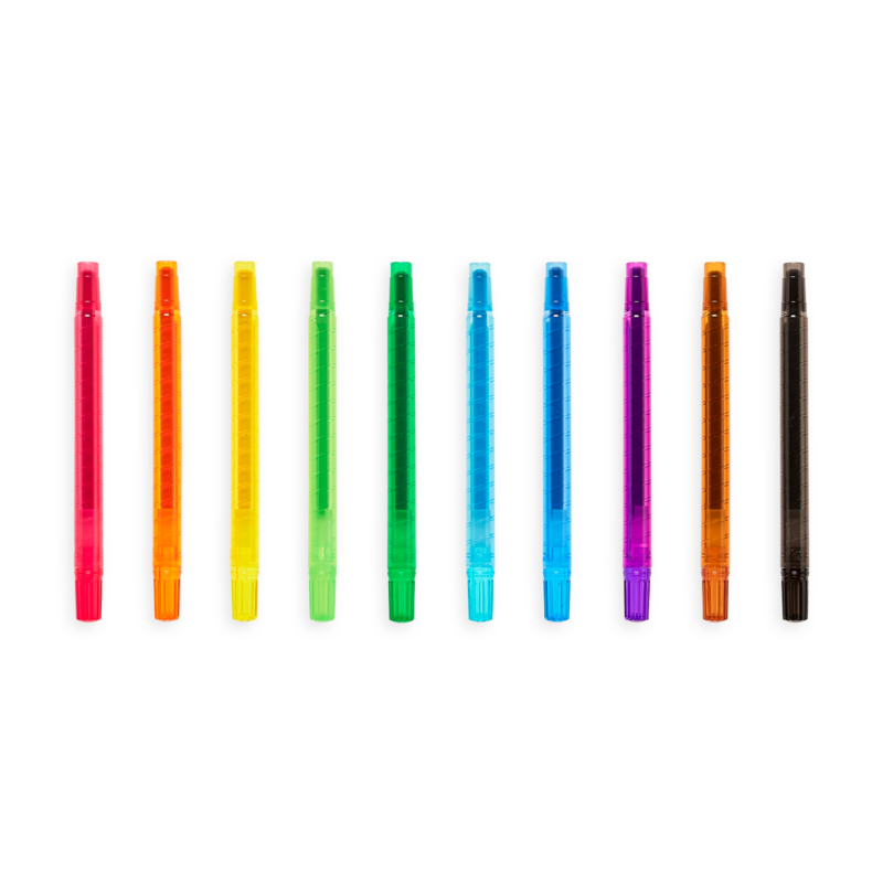 OOLY Yummy Yummy Scented Twist-Up Crayons, 10-Colors 