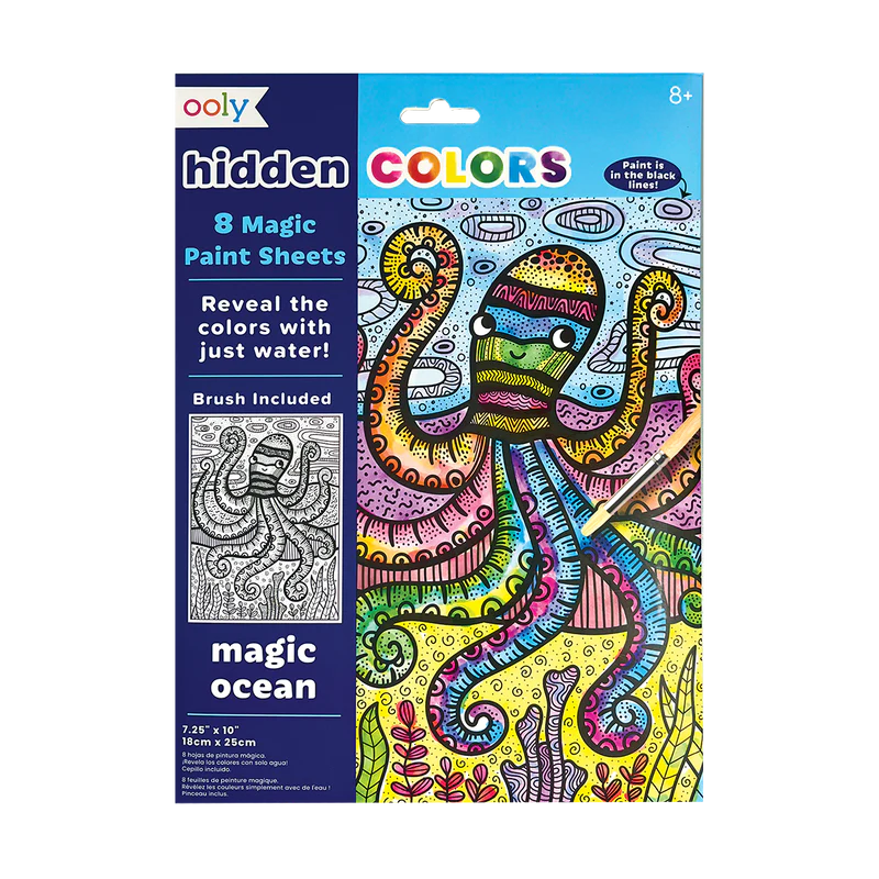 Hidden Colors Magic Paint Sheets - Magic Ocean | OOLY