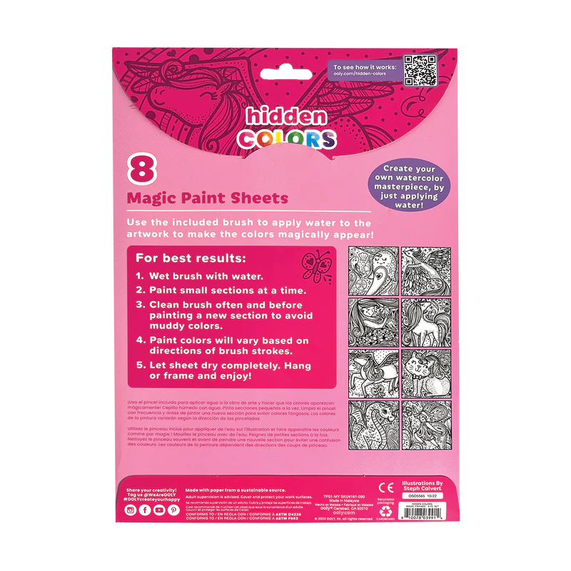 Hidden Colors Magic Paint Sheets - Magic Friends | OOLY
