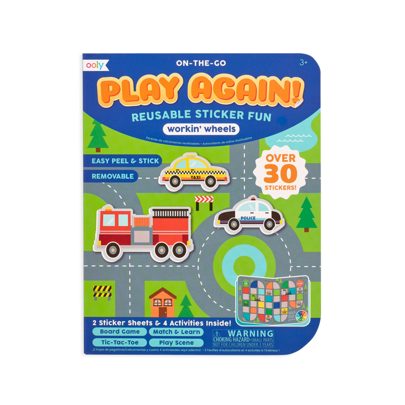 Play Again! Mini On-the-Go Activity Kit - Workin' Wheels | OOLY