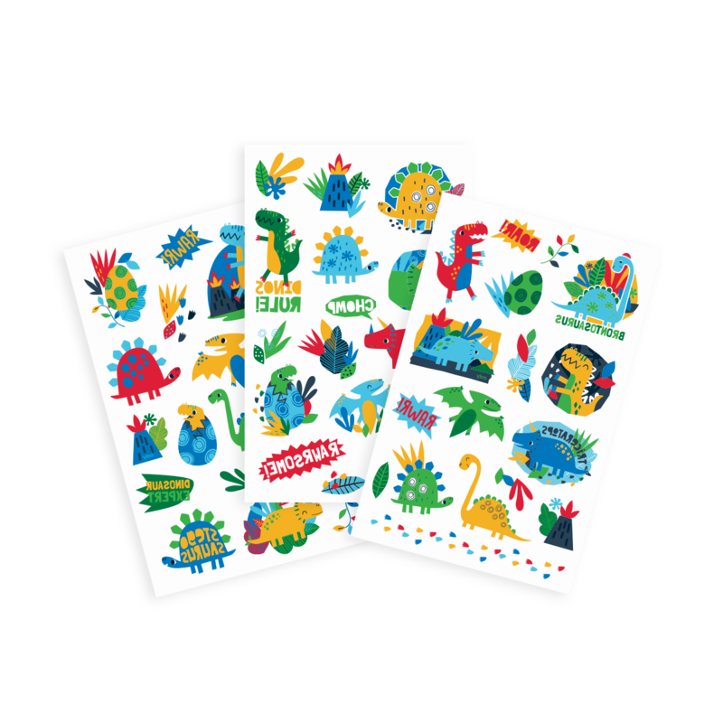 Tattoo-Palooza Temporary Tattoos - Dino Days - 3 Sheets