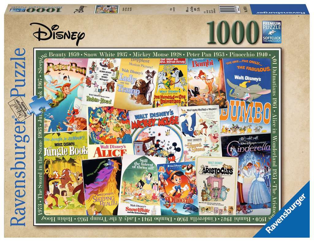 Disney Vintage Movie Posters - 1000pcs | Ravensburger