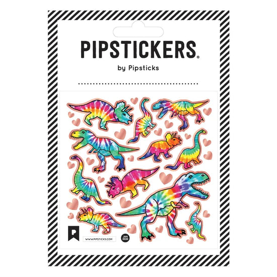Tie Dye T-Rex Stickers | Pipsticks