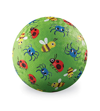 green ball with cute bug design