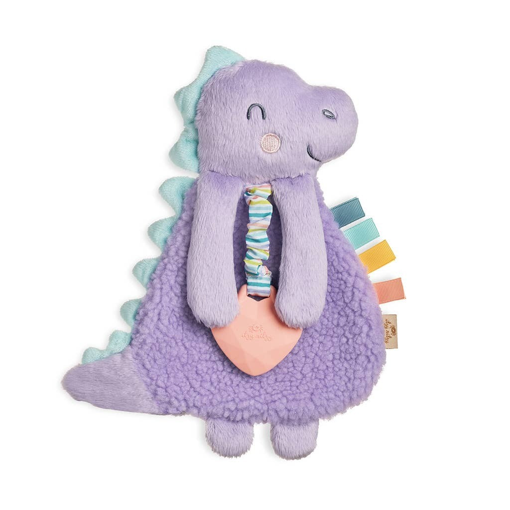 Itzy Lovey™ Purple Dino Plush + Teether Toy