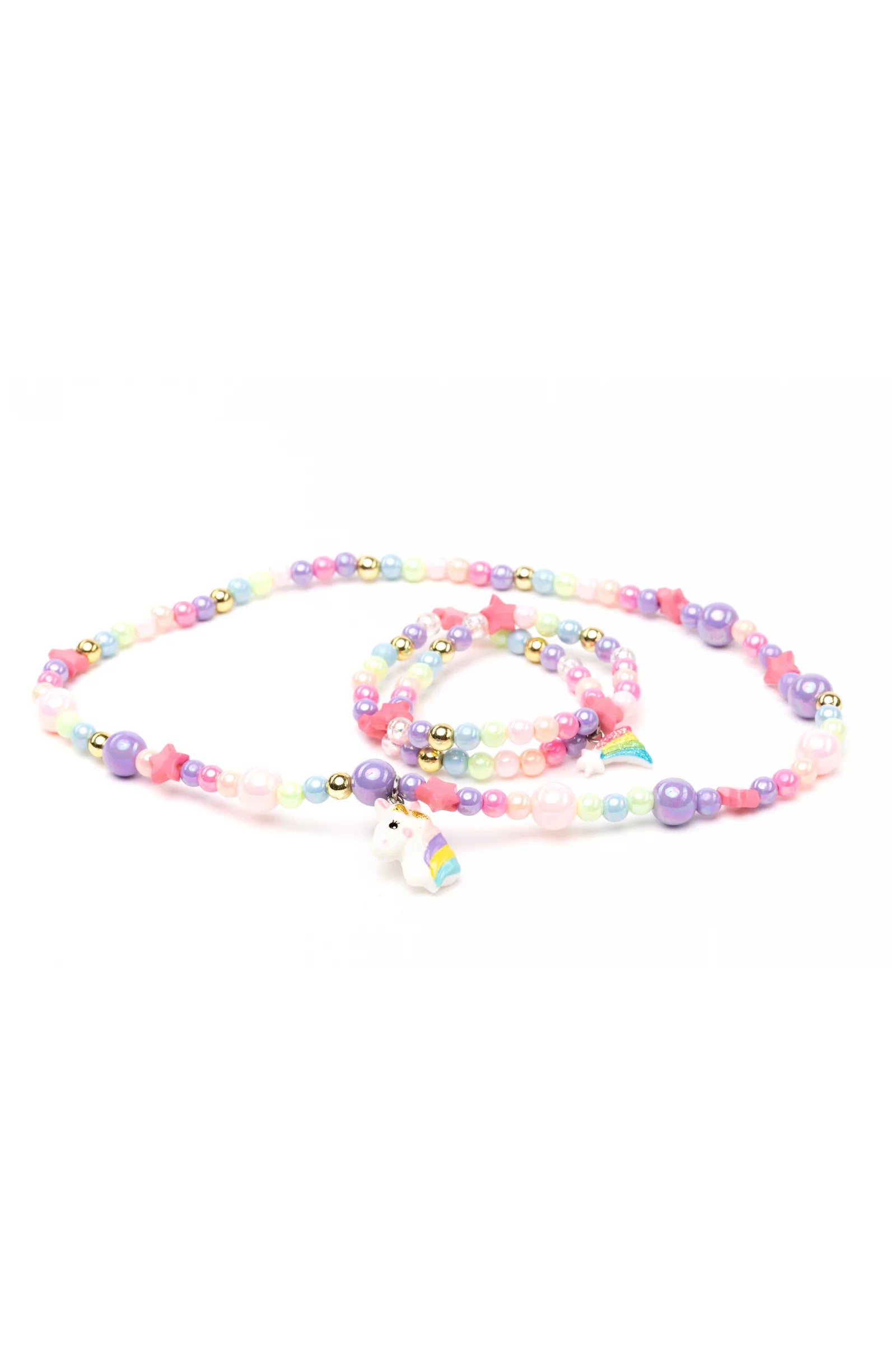 Cheerfully Starry Unicorn Necklace Bracelet Set | Great Pretenders