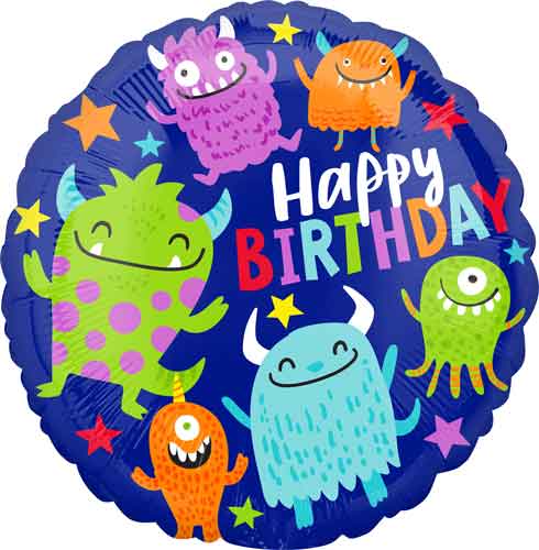 Birthday Happy Little Monsters Balloon Bouquet