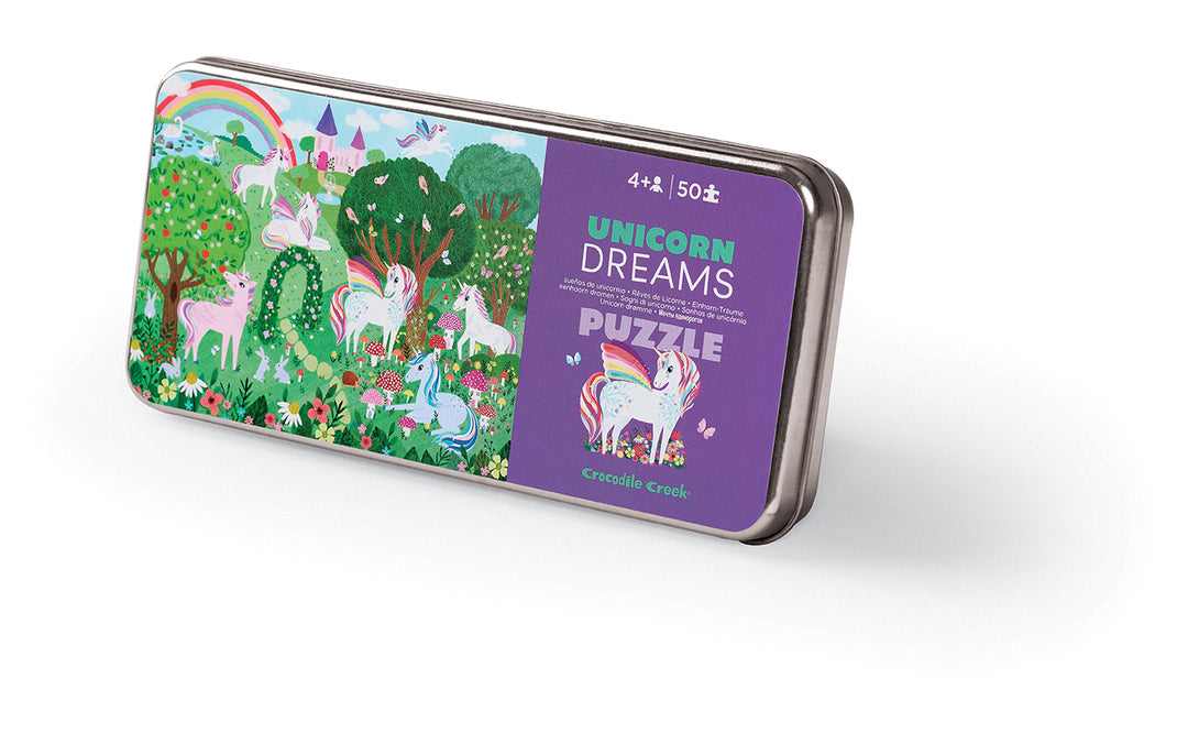 Unicorn Dreams Tin Puzzle - 50pcs | Crocodile Creek