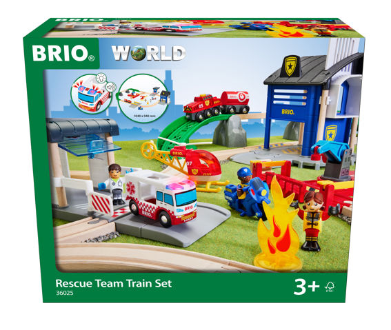 Rescue Team Train Set | BRIO - LOCAL PICK UP ONLY