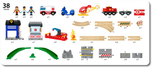 Rescue Team Train Set | BRIO - LOCAL PICK UP ONLY