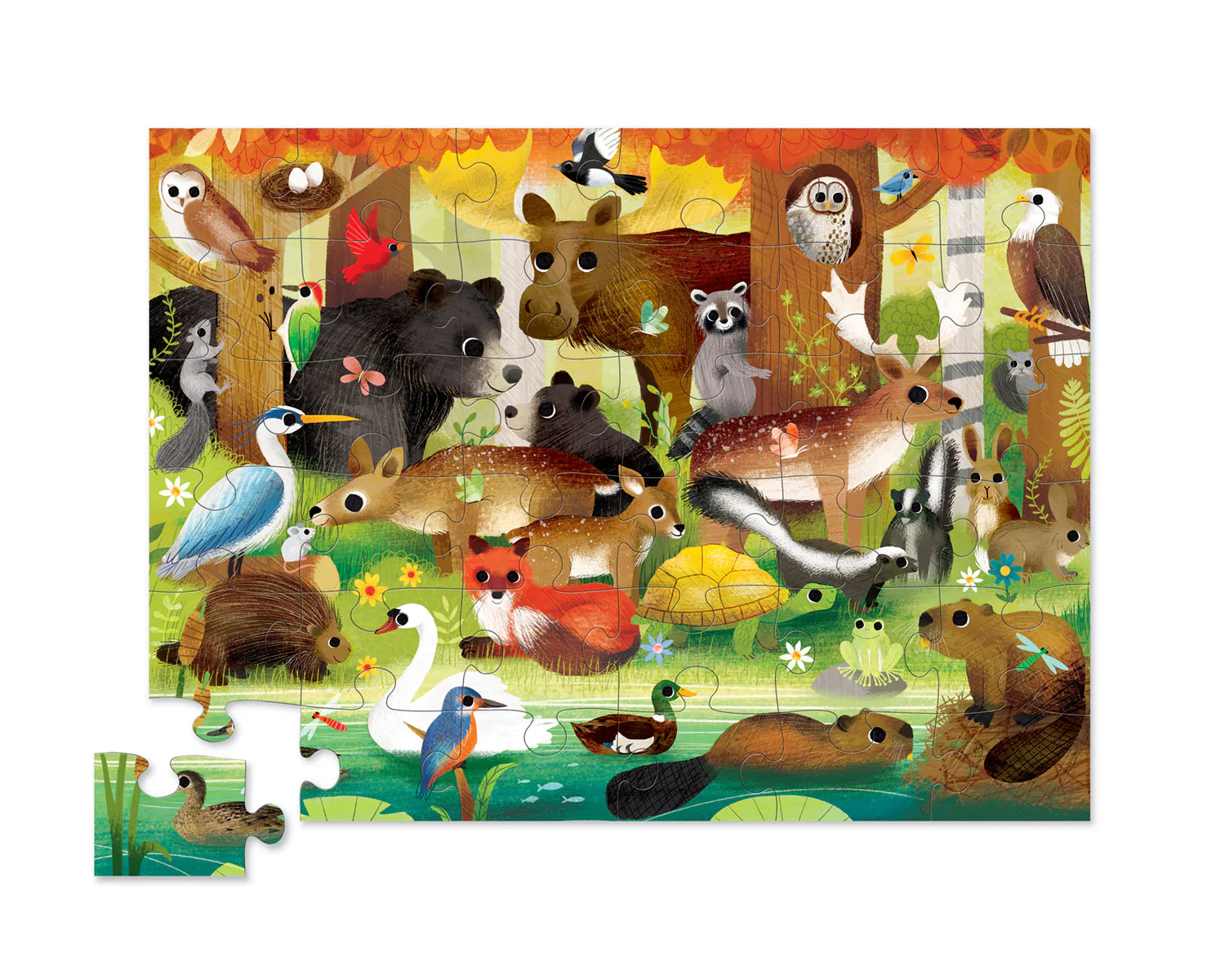 completed Forest Friends puzzle