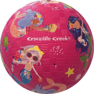 pink playball with mermaid design