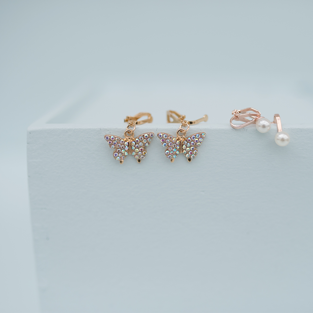 Butterfly Clip-On Earring Set