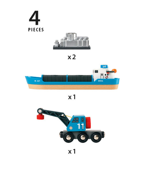 Freight Ship and Crane | BRIO