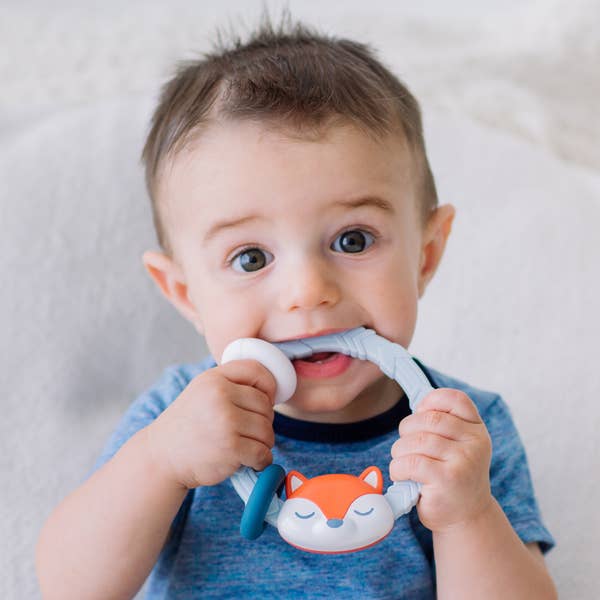 Ritzy Rattle™ Silicone Teether Rattle - Fox