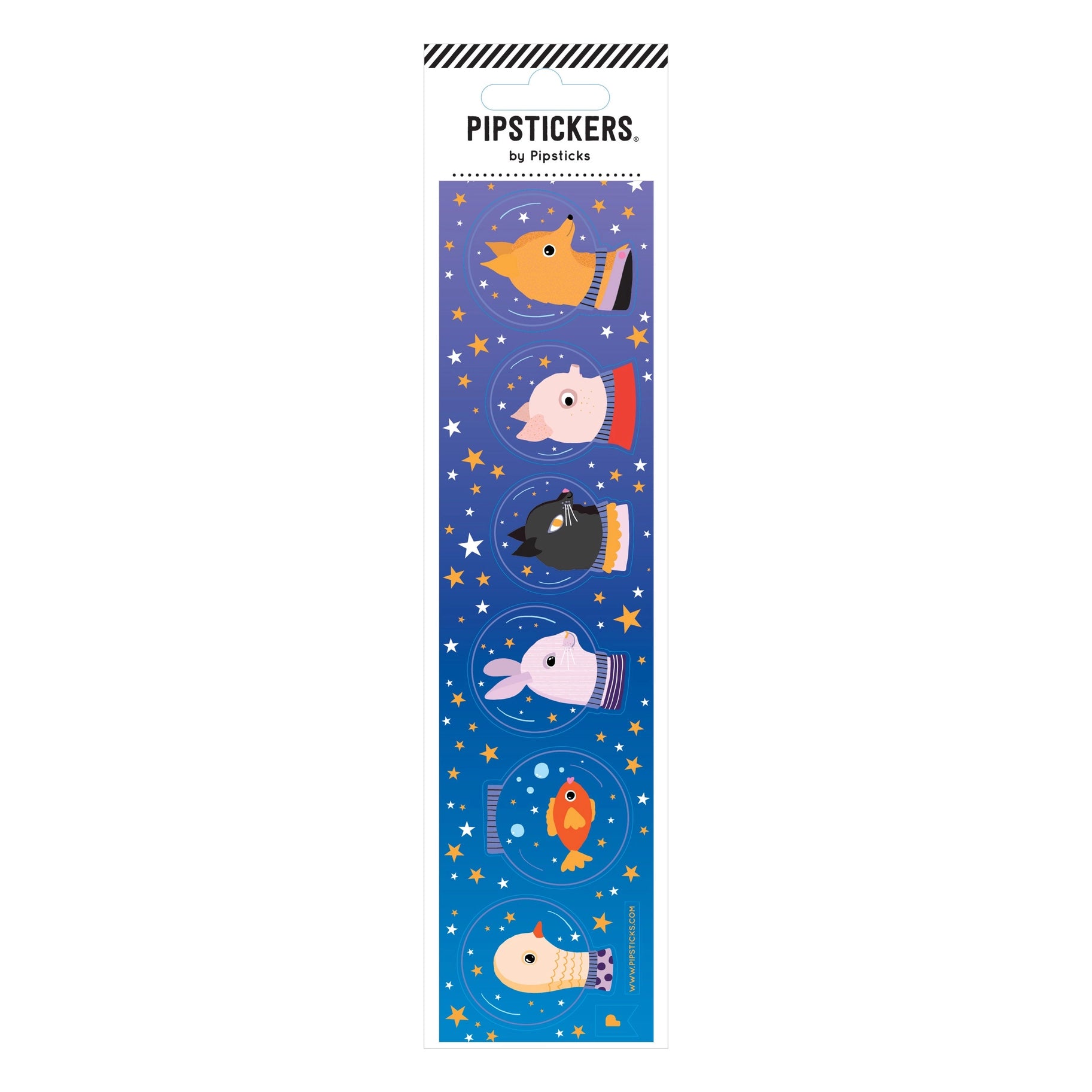 Animals in space theme background