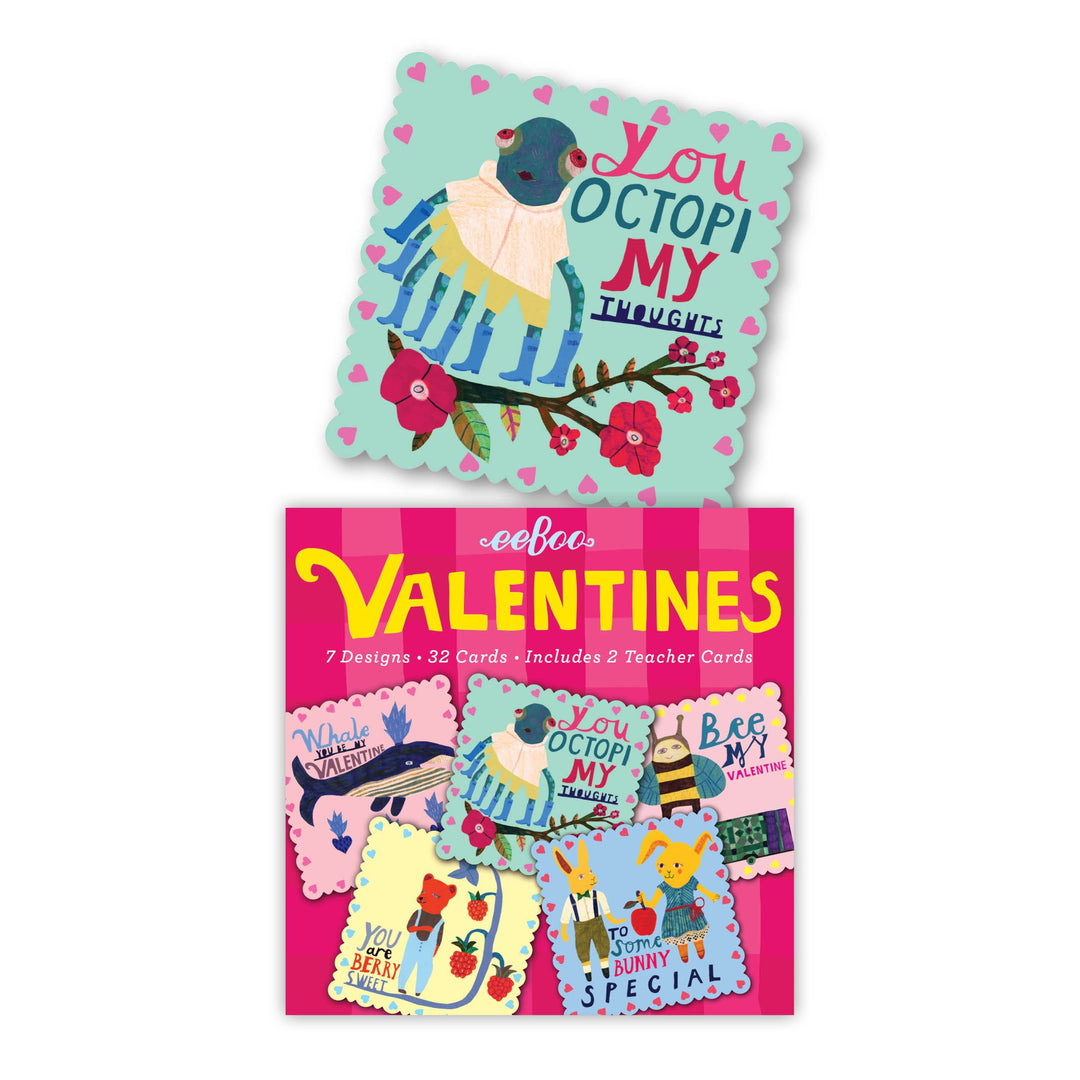 Valentine Card Sets - 32 Cards | eeBoo