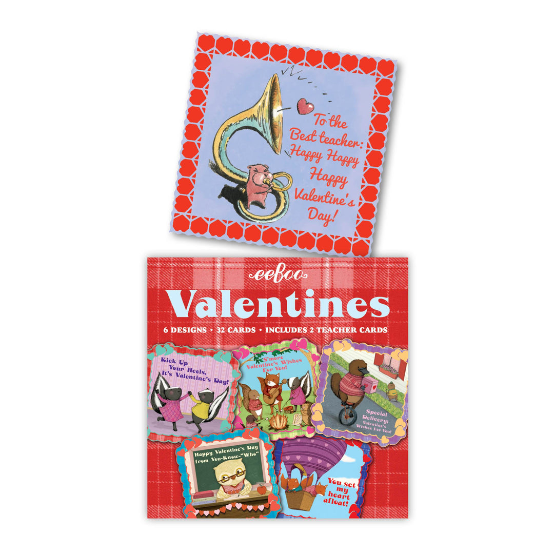 Valentine Card Sets - 32 Cards | eeBoo