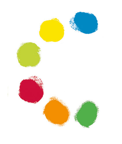 examples of the colors included in fingerpaint box