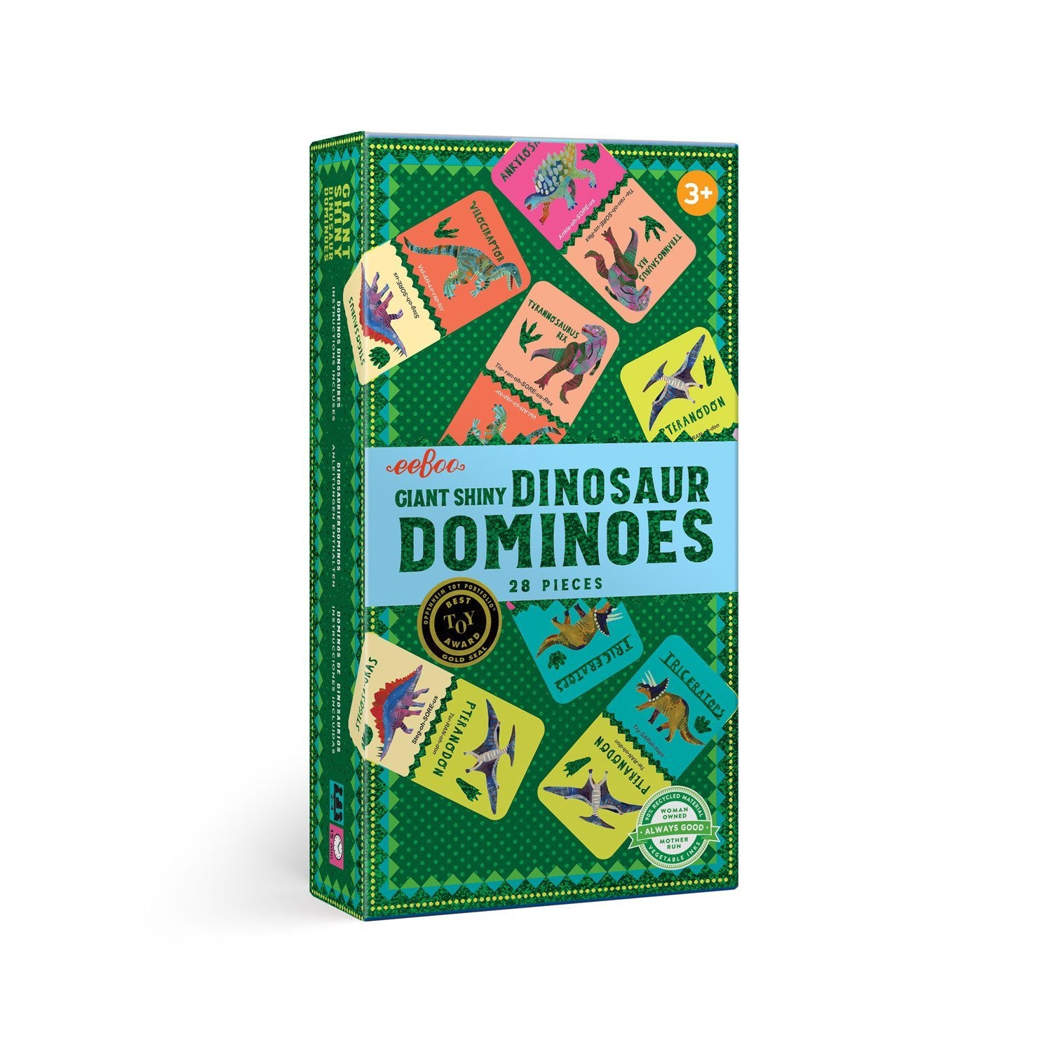 Giant Shiny Dinosaur Dominoes | eeboo