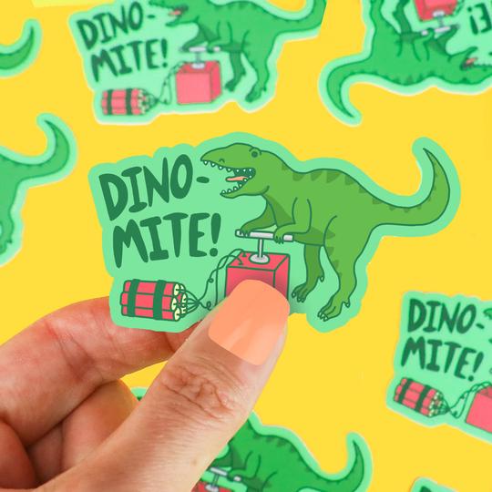 Dino-Mite! Vinyl Sticker | Turtle's Soup