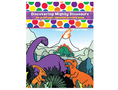 Dinosaur coloring book with multiple dinos on front