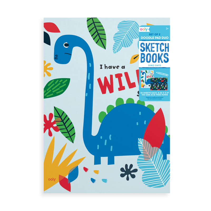 Dino Days Doodle Pad Duo Sketchbooks - Set of 2 | OOLY