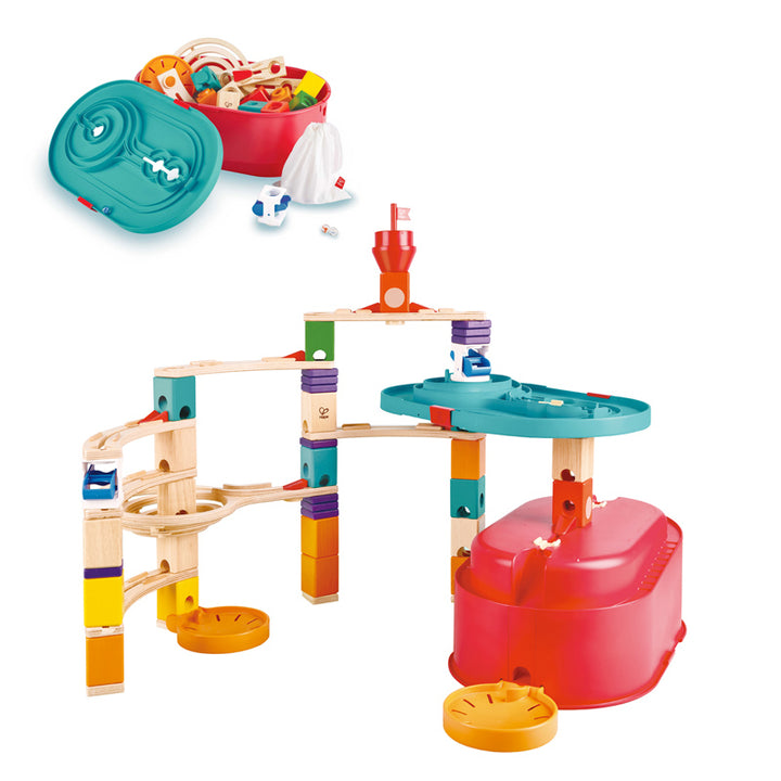Quadrilla Stack Track Bucket Set | Hape - LOCAL PICK UP ONLY