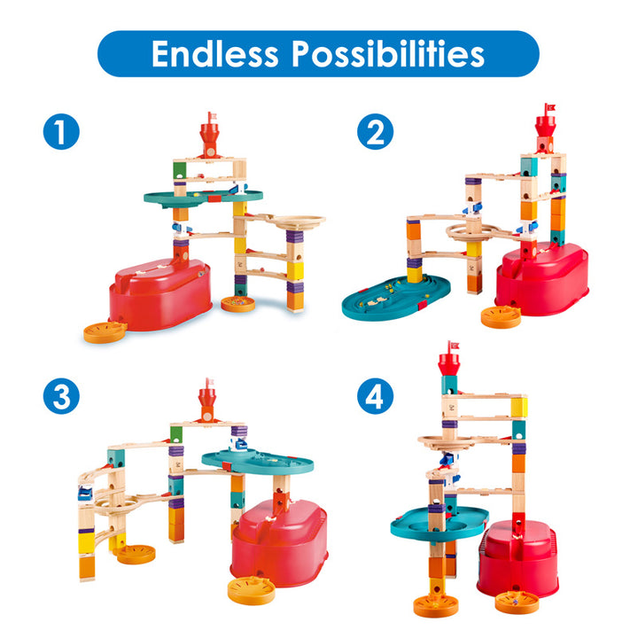Quadrilla Stack Track Bucket Set | Hape - LOCAL PICK UP ONLY