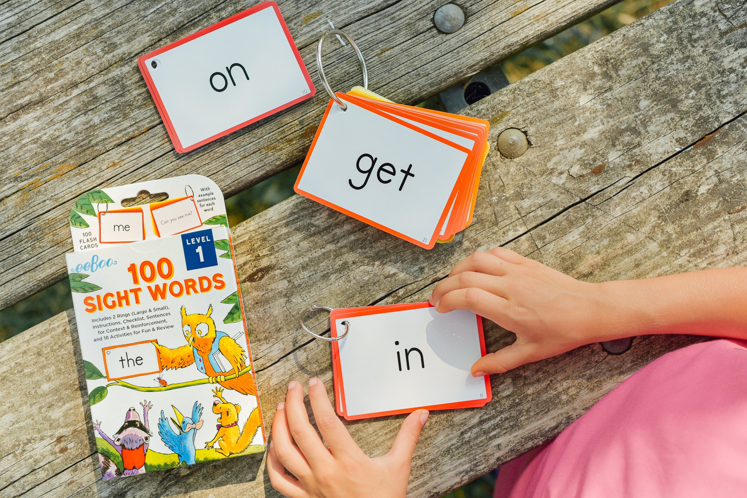 100 Sight Words Level 3 Literacy Dolch List Flash Cards for Kids eeBoo