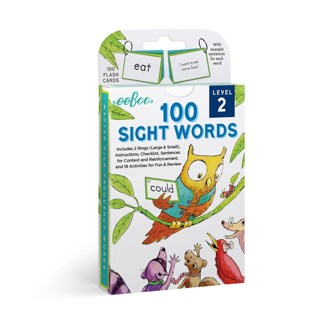 100 Sight Words Level 2 Literacy Flash Cards