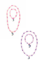Purple Rainbow Necklace and Bracelet Set | Great Pretenders