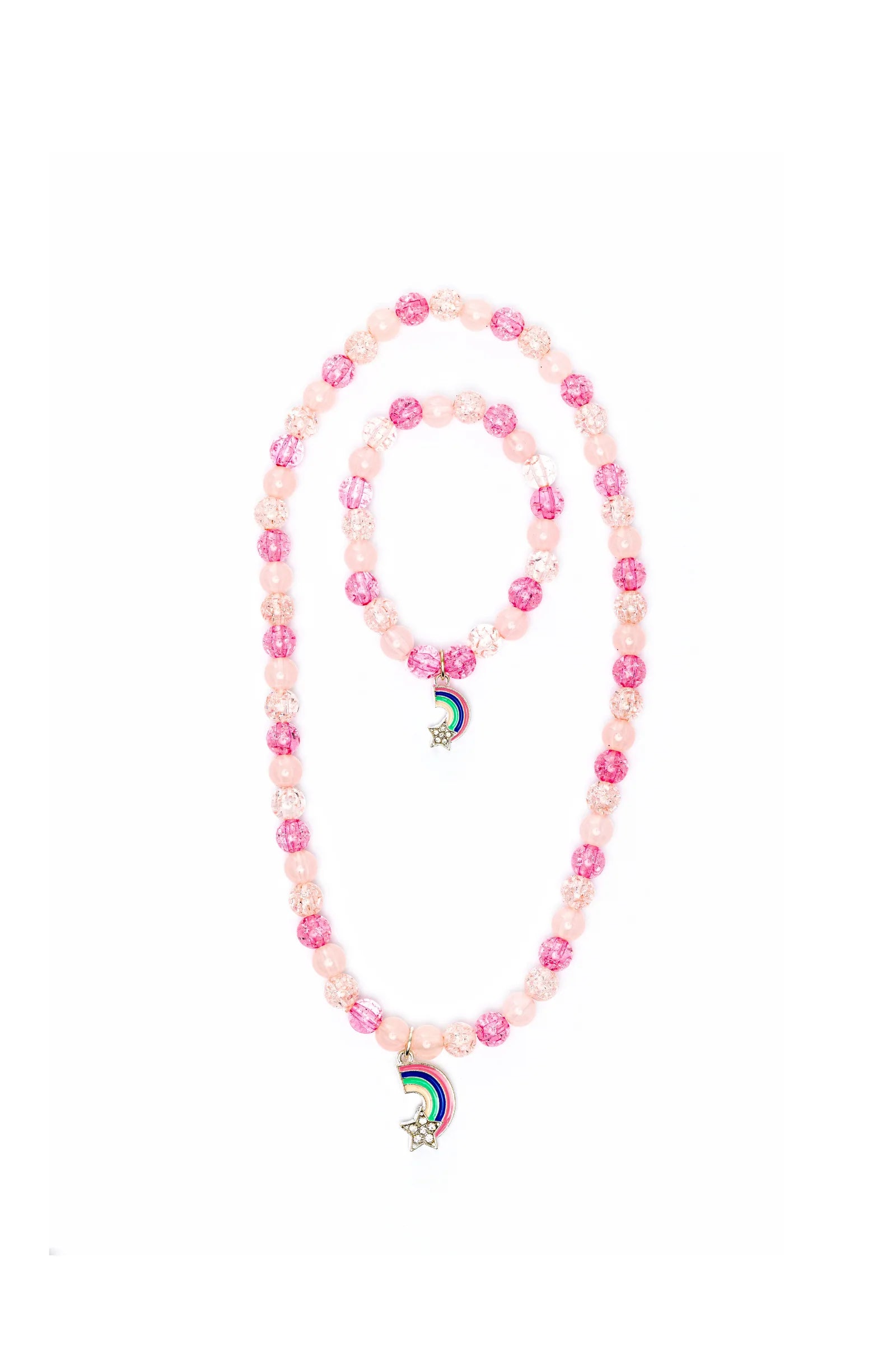Purple Rainbow Necklace and Bracelet Set | Great Pretenders