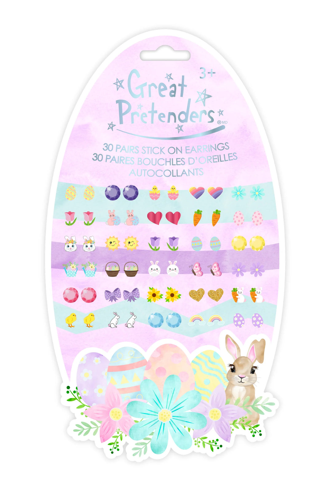 Easter Bunny Sticker Earrings | Great Pretenders