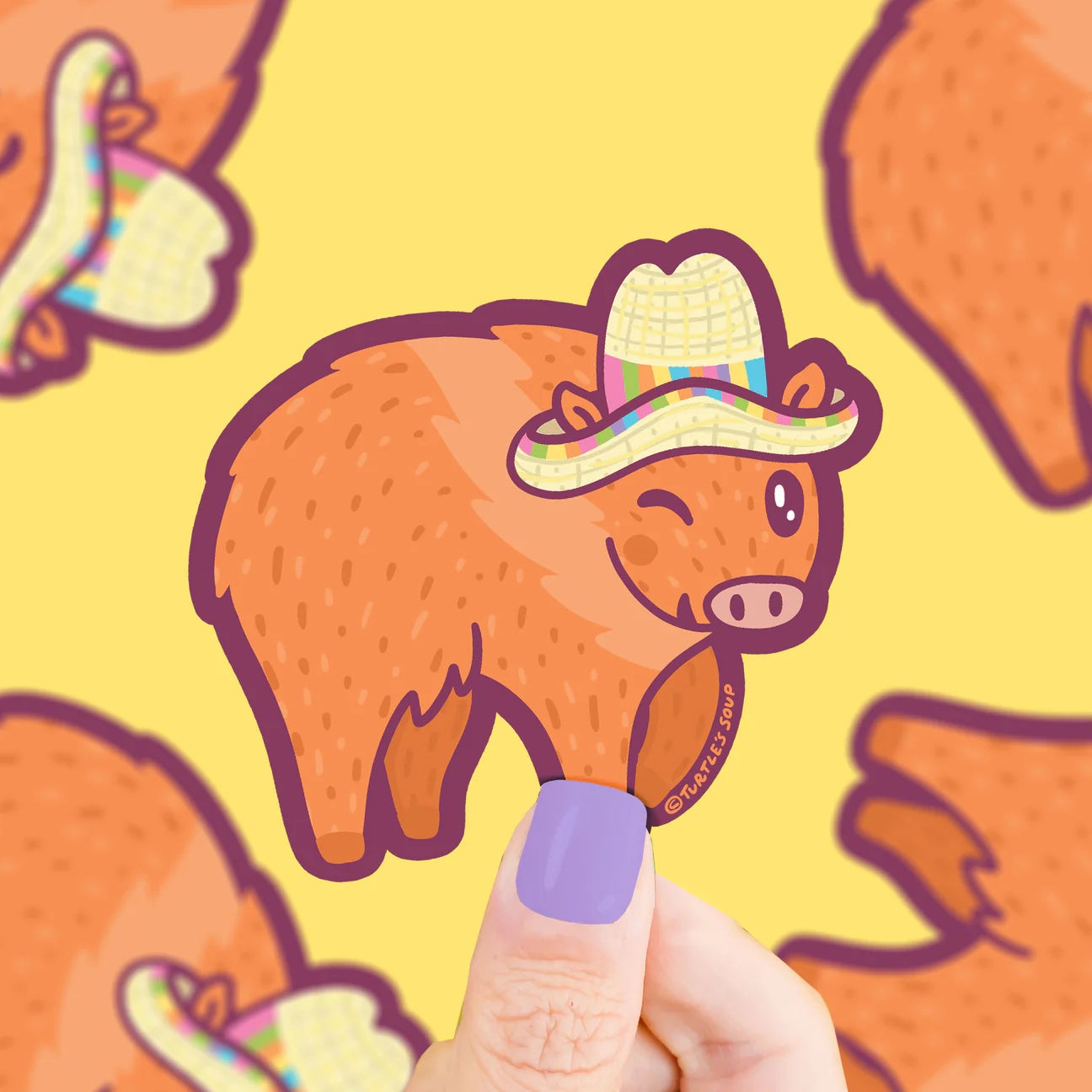 Javelina Wild West Desert Vinyl Sticker