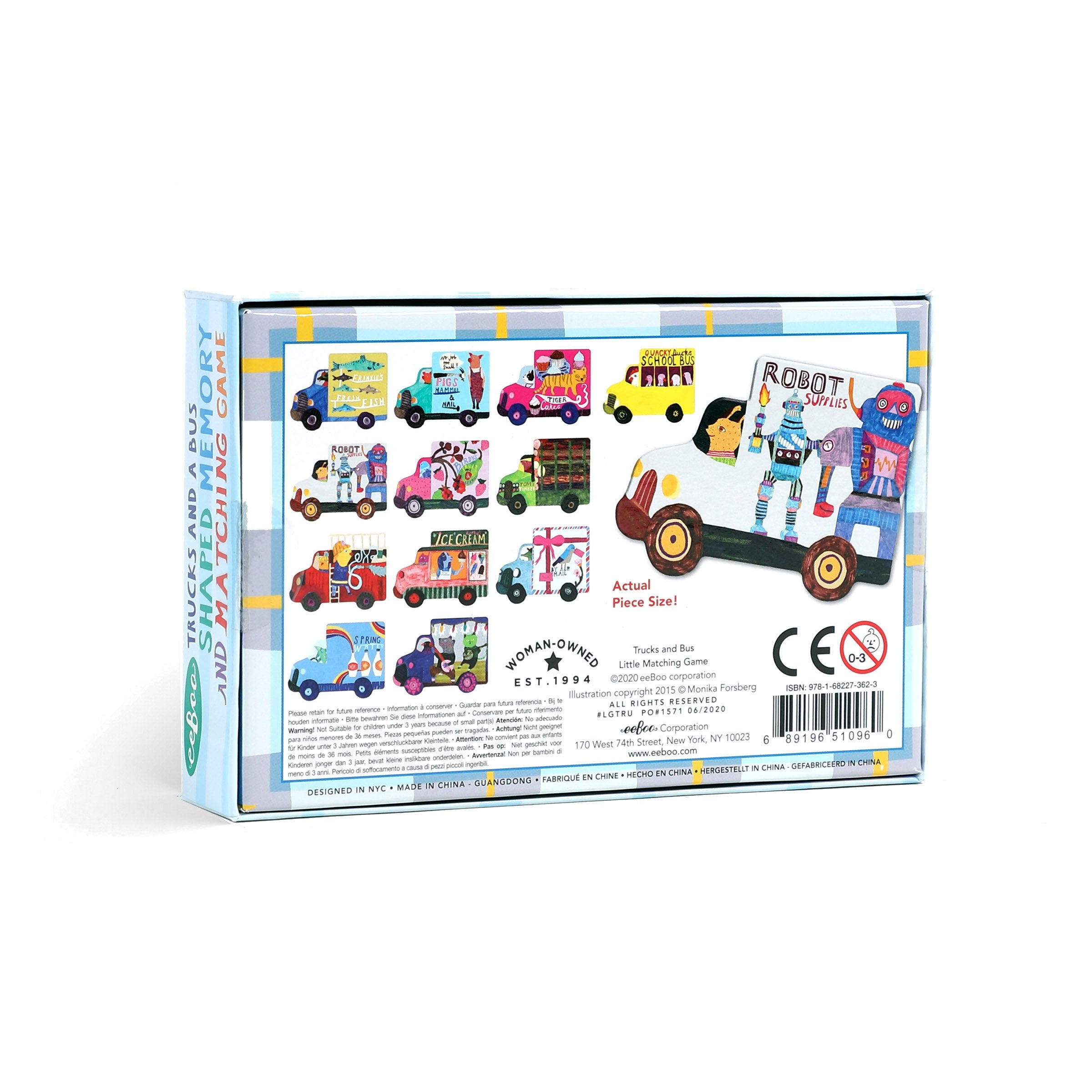 Trucks and a Bus Matching Game | eeBoo