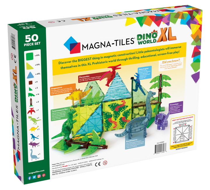Magna-Tiles® Dino World XL 50-Piece Set