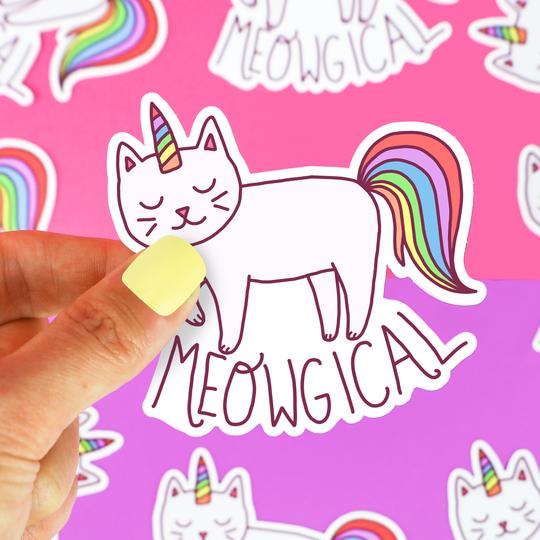 Meowgical Cat Vinyl Sticker | Turtle's Soup