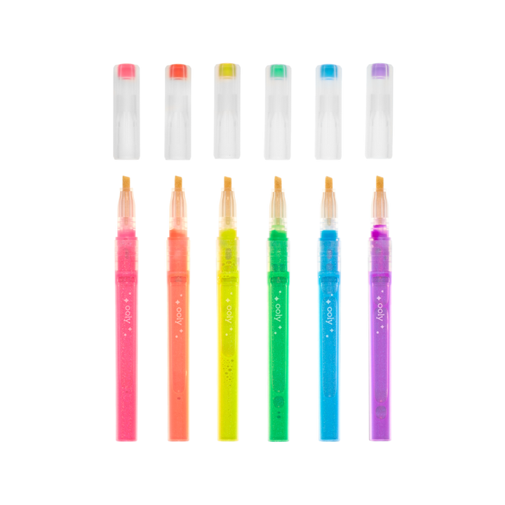 Oh My Glitter! Neon Highlighters - Set of 6 | OOLY